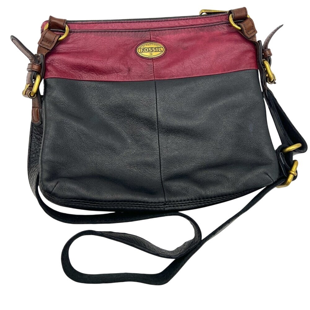 Fossil‎ Explorer Two-Tone Leather Crossbody Bag